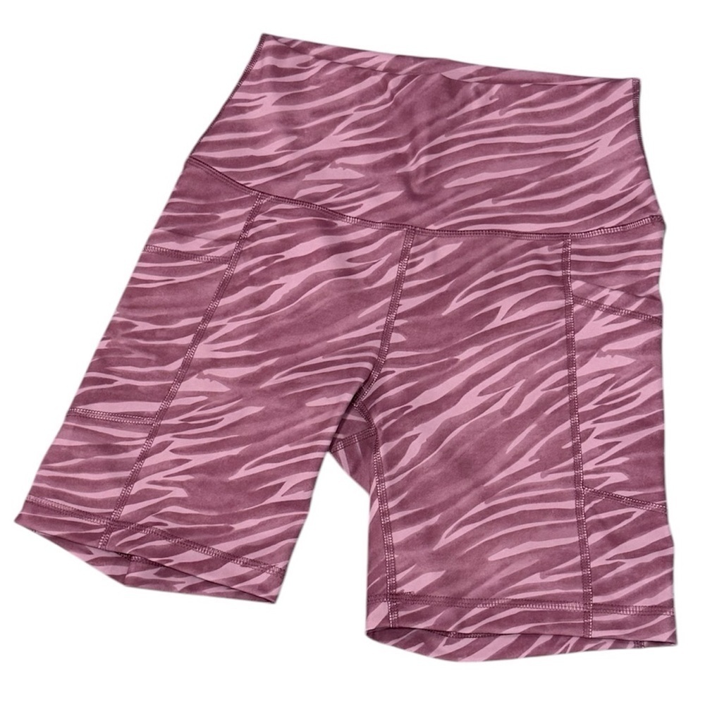 90 Degree |  Wonderlink Zebra Print Bike Shorts 7” Inseam